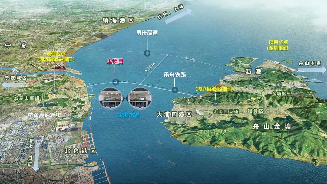 甬舟高速公路復(fù)線二期工程金塘海底隧道正式開(kāi)工